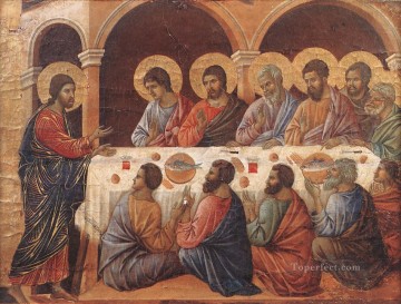  Sienese Oil Painting - Appearance While the Apostles are at Table Sienese School Duccio